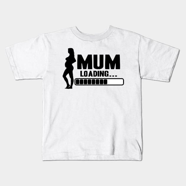 Cute Mom To Be Loading New Mother Newborn Baby Pregnancy Pregnant Kids T-Shirt by Kuehni